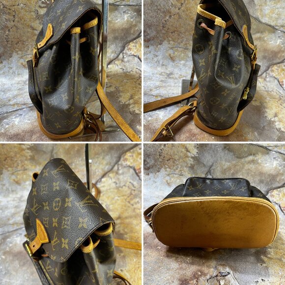 Louis Vuitton Montsouris MM Monogram Canvas Backpack Brown M51137 - Picture 3 of 13